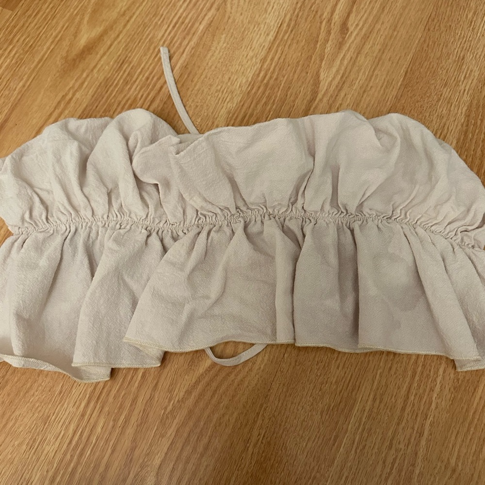 Ruffle Bandeu Top